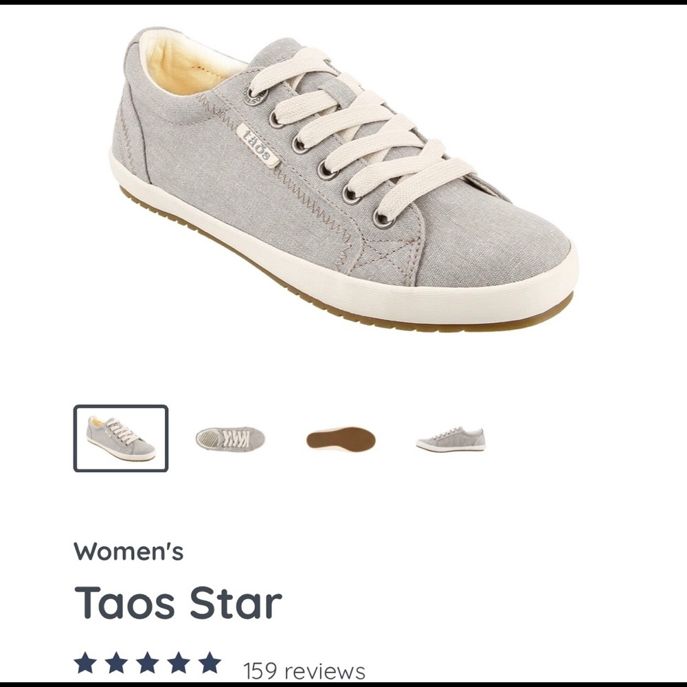Taos Footwear Women’s Star Sneaker in Light Gray and Cream